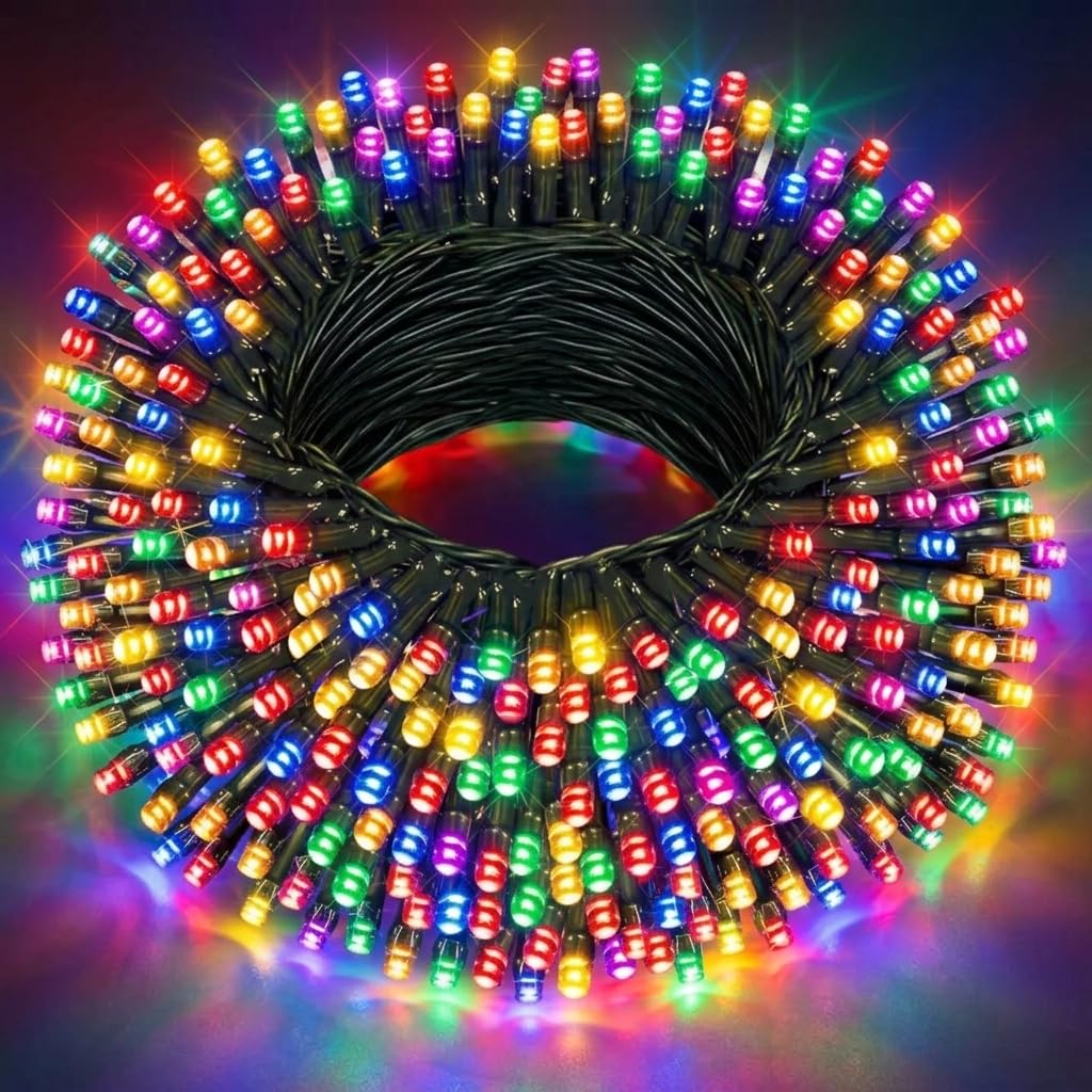 XmasBokeh Fairy Lights, 800 LED Multicolour Christmas Lights, 8 Modes
