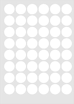 Minilabel 30mm Diameter Round, 240 Labels, Matt Paper, 5 A4 Sheets, Laser Copier Inkjet Stickers