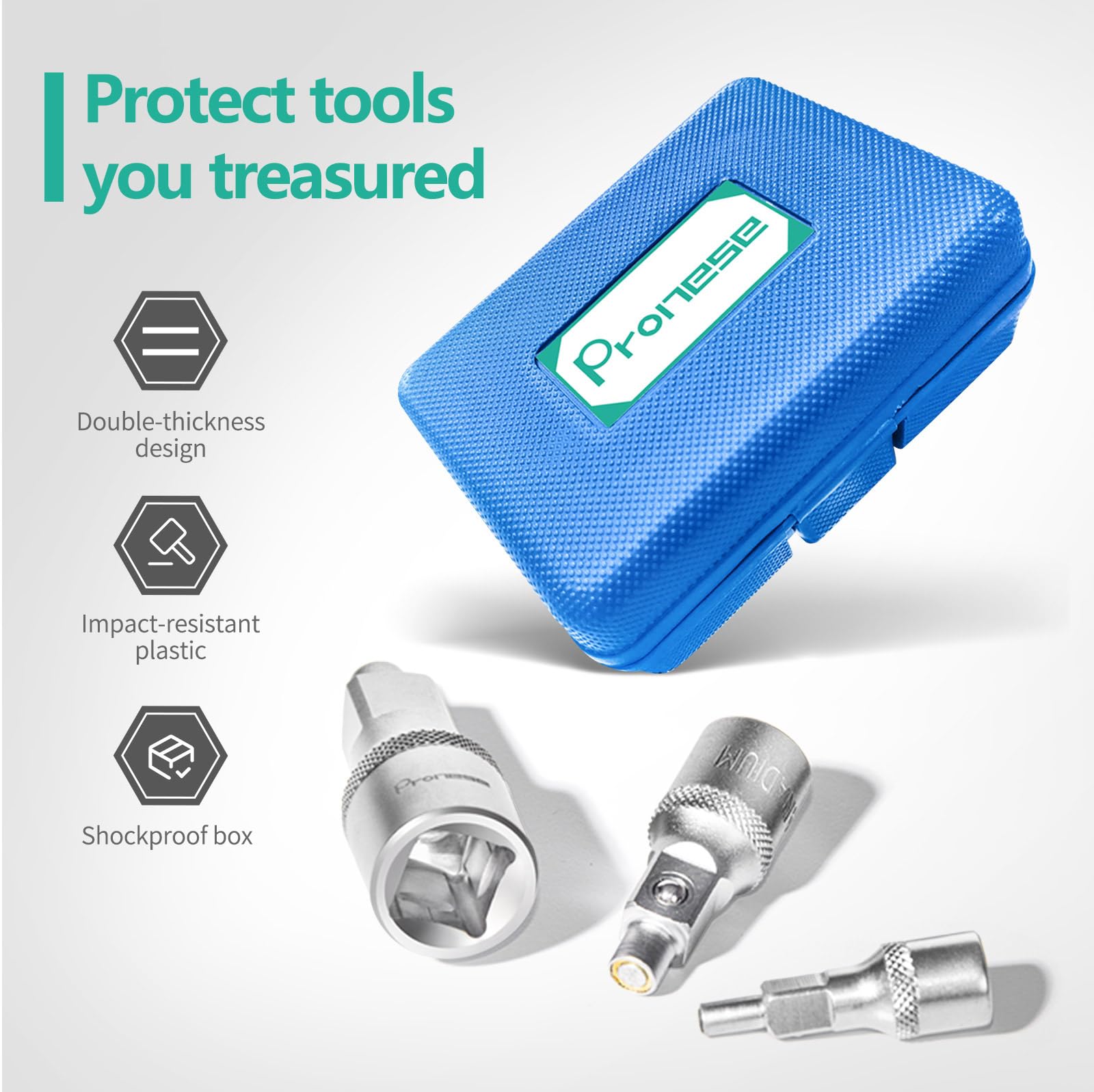 Snapklik.com : Pronese 3 Pcs Magnetic Socket Adapters 1/4