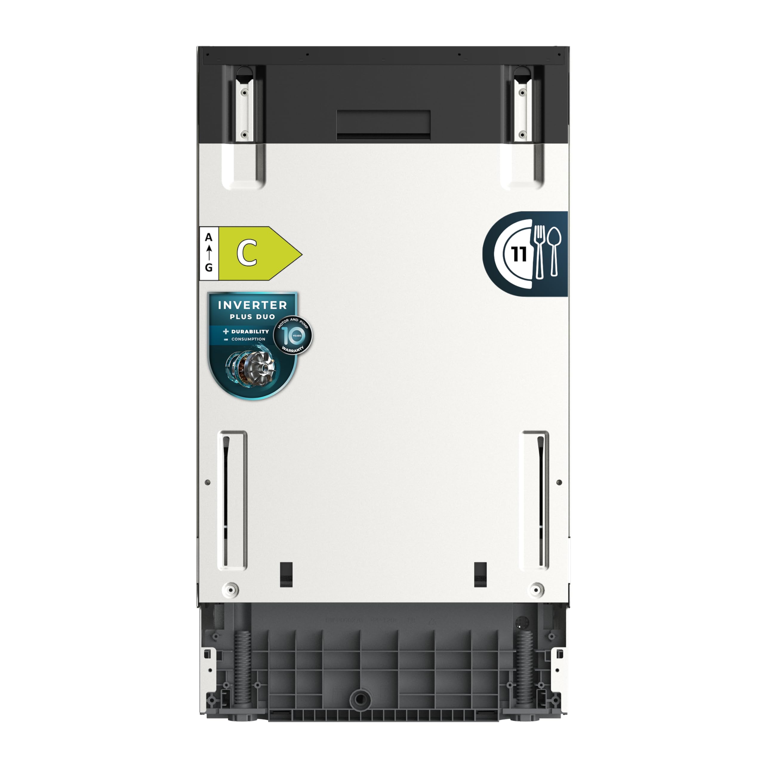 Cecotec Lavavajillas 45 cm Integrable Bolero Aguazero 45100 Full-BI Connected. 11 Cubiertos, 10 Programas, Inverter Plus Duo, Panel Táctil, WiFi, Smart Wash, O2Dry, Super Dry, FloorView Light