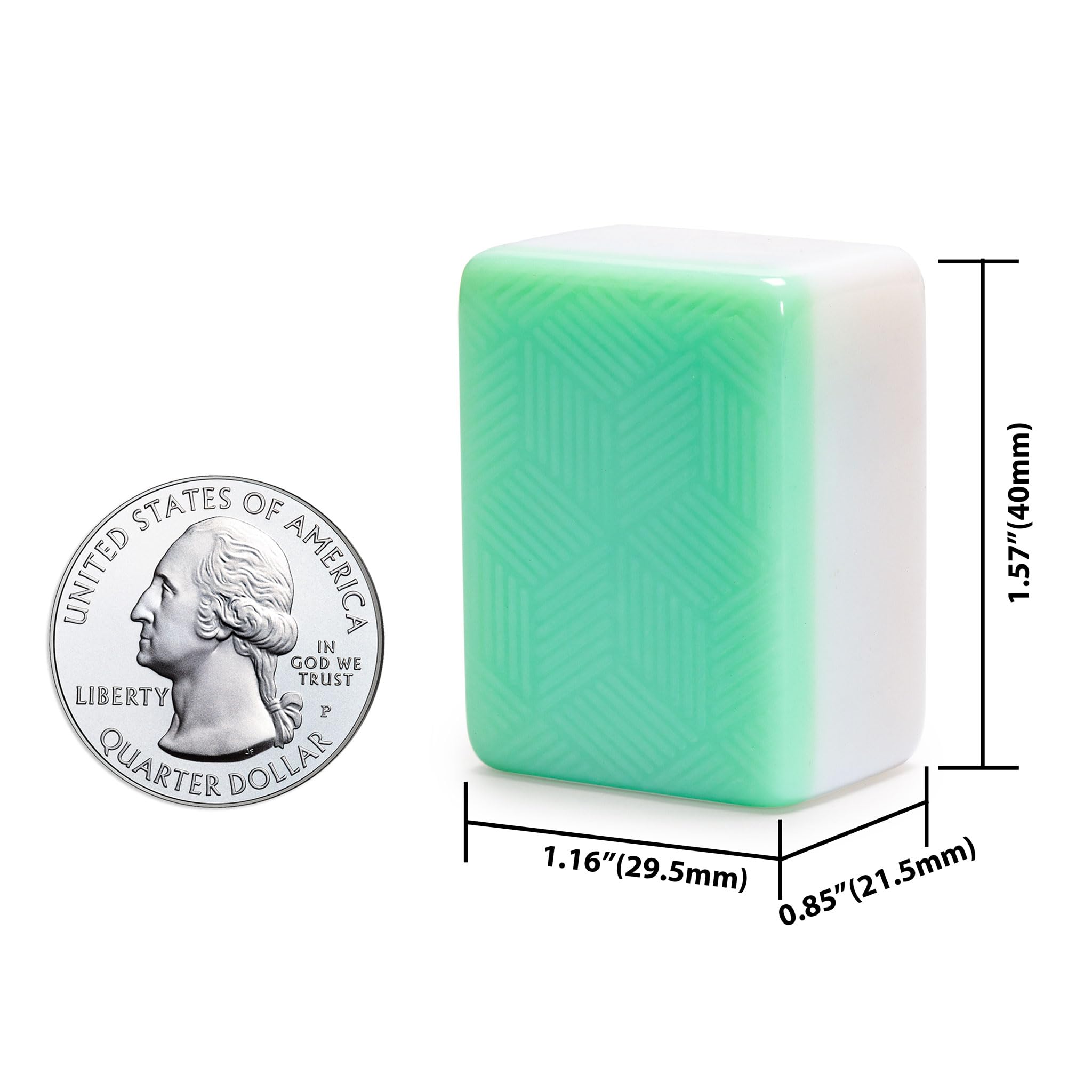 Yellow Mountain Imports Set Mahjong cinese "Emerald Weave" 146 piastrelle 40 mm custodia vinile