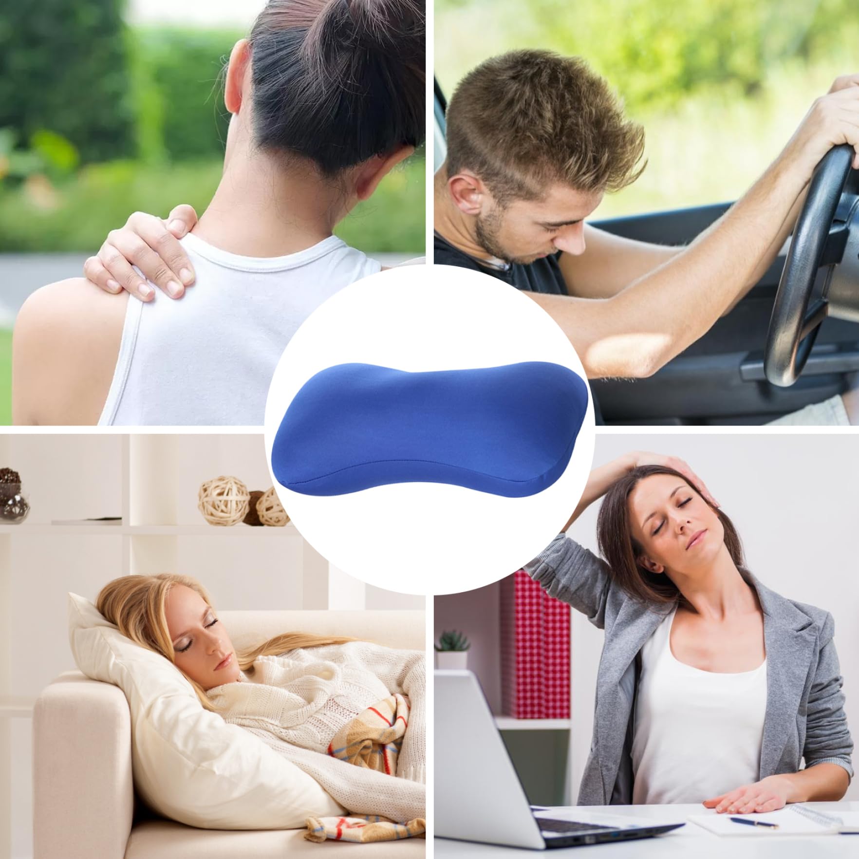 Oreiller En Microbilles, Compagnon De Voyage Léger, 38x20 Cm