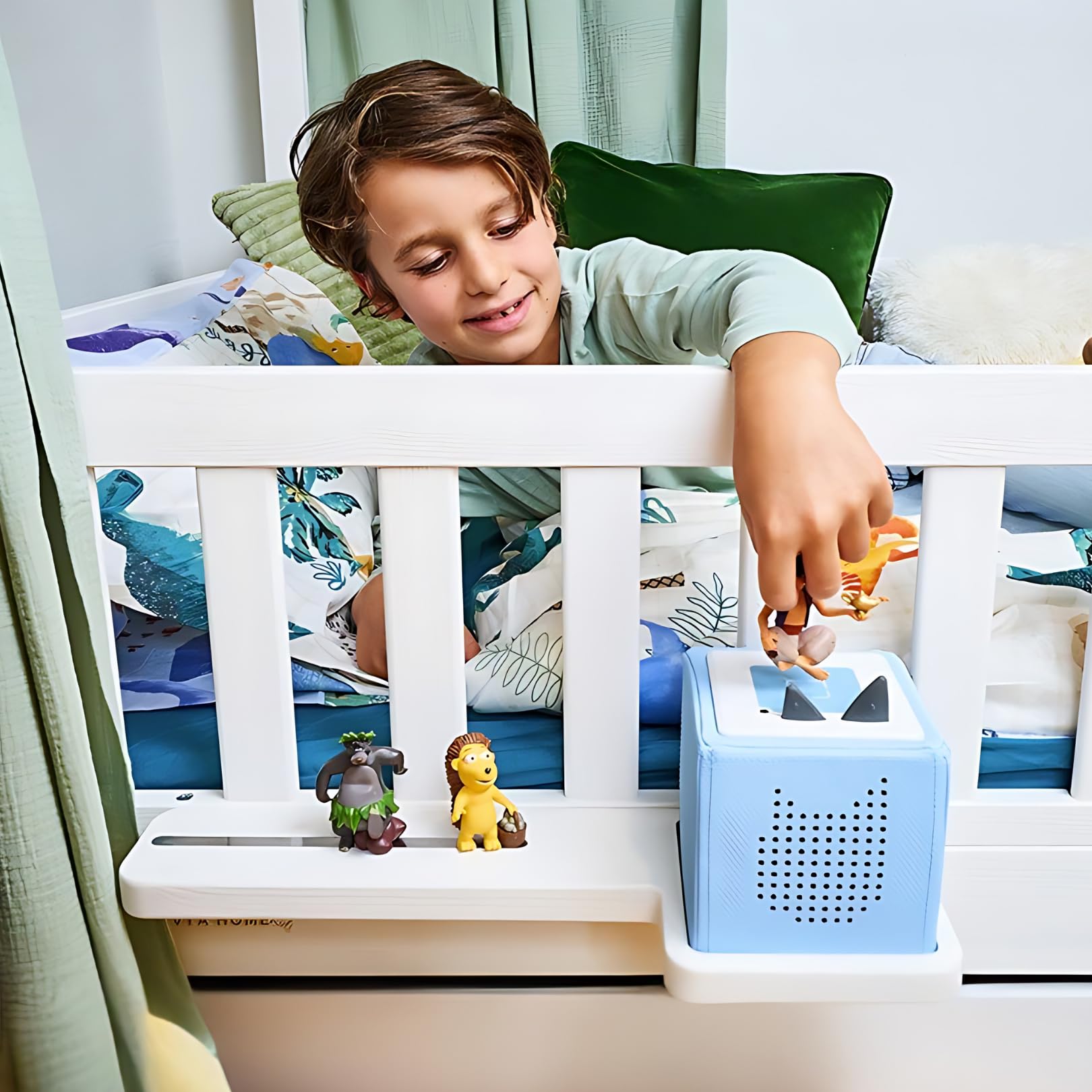 ALAVYA HOME® Étagère murale adaptée pour Toniebox I spécialement conçue pour lit de maison, pour enfants, idéale pour Toniebox magnétique, pour garçons et filles