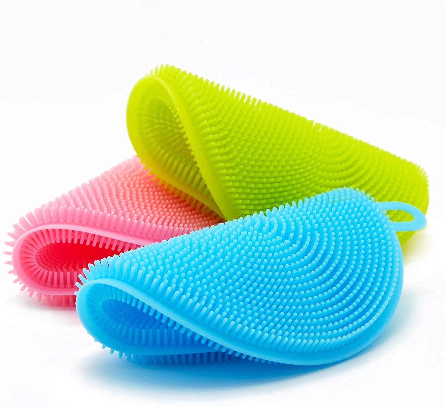 Generic Silicone Scrubber Dishwashing Food Grade Cooking Dish Washing Sponge Brush-Pot/Pan Dish Bowl/Washing Fruit and Vegetable Washing 2 Piece-image-13