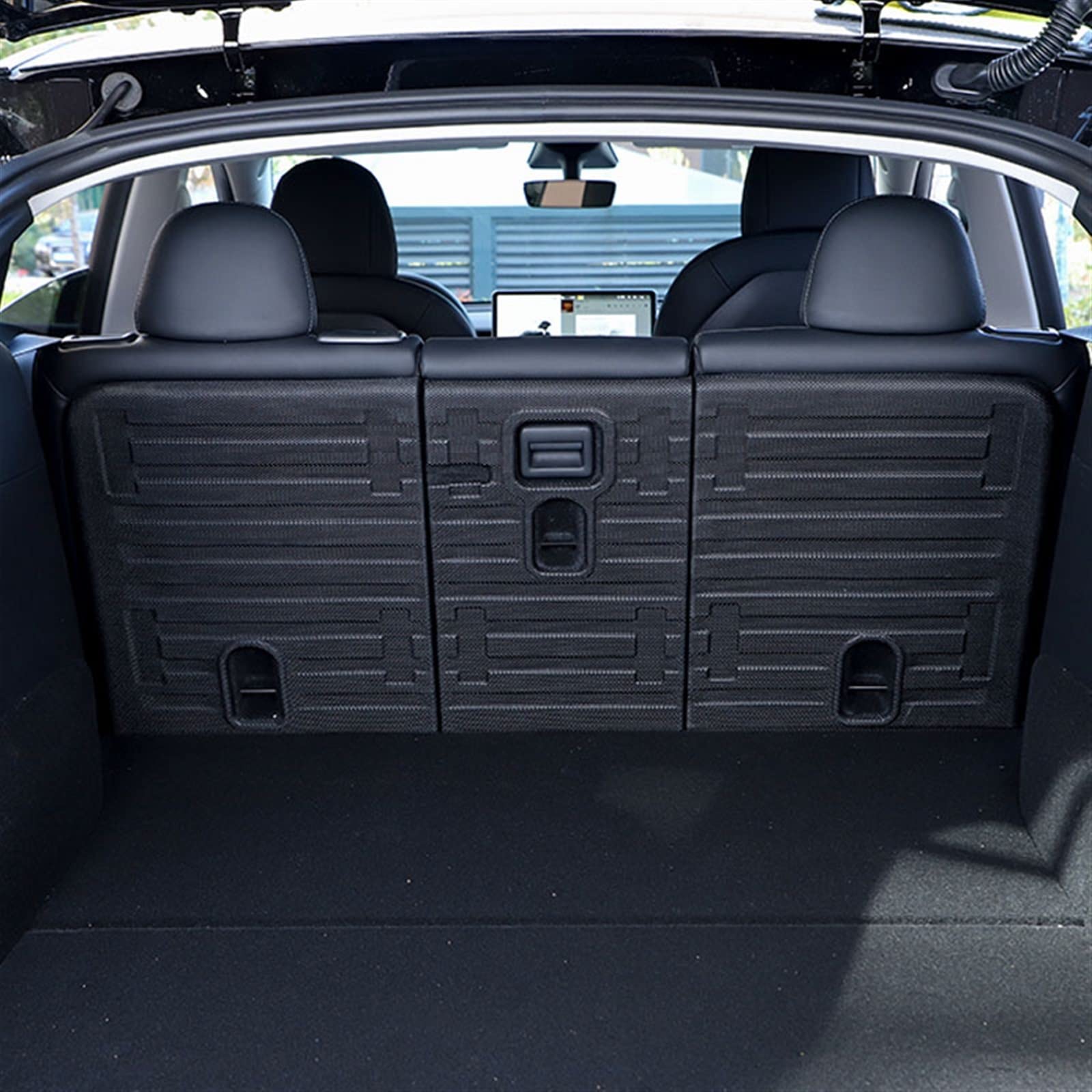 Kofferraum Schutzmatte Für Tesla Für Modell Y Sitze 2020 2021 2022 Rückenmatte Sitzbezug & Kofferraummatten Set Kofferraum Teppich Cargo Liner Auto Kofferraummatten (Size : Seats Back Cover)