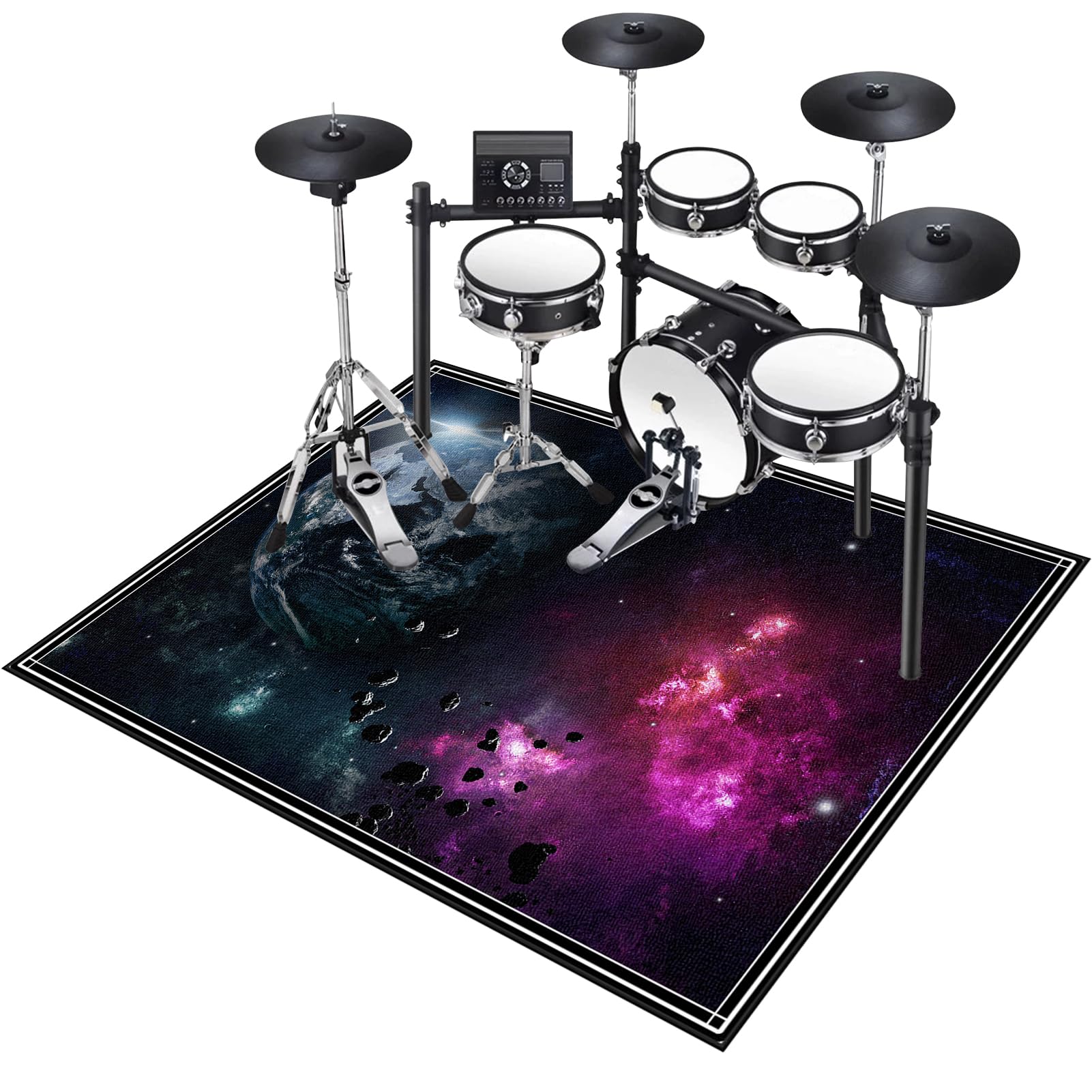 Dywanik perkusyjny, antypoślizgowy, dźwiękoszczelny, do użytku wewnątrz i na zewnątrz, elektroniczny zestaw perkusyjny jazzowy, do perkusji basowej, werbla, na zewnątrz, izolacja akustyczna, dywan
