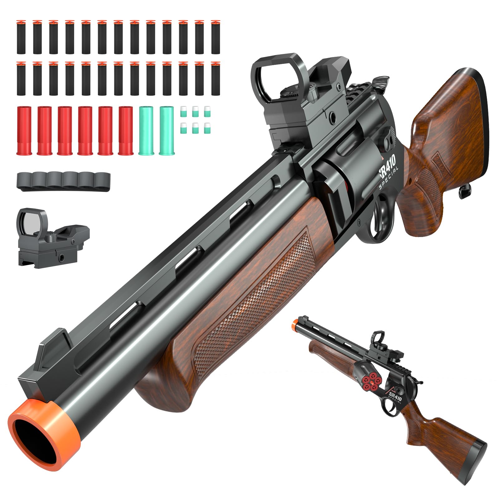 Toy Guns for Boys, Soft Bullet Toy Shotgun Foam Revolver Blaster Educational Shooting Model Birthday for Kids Age 8+