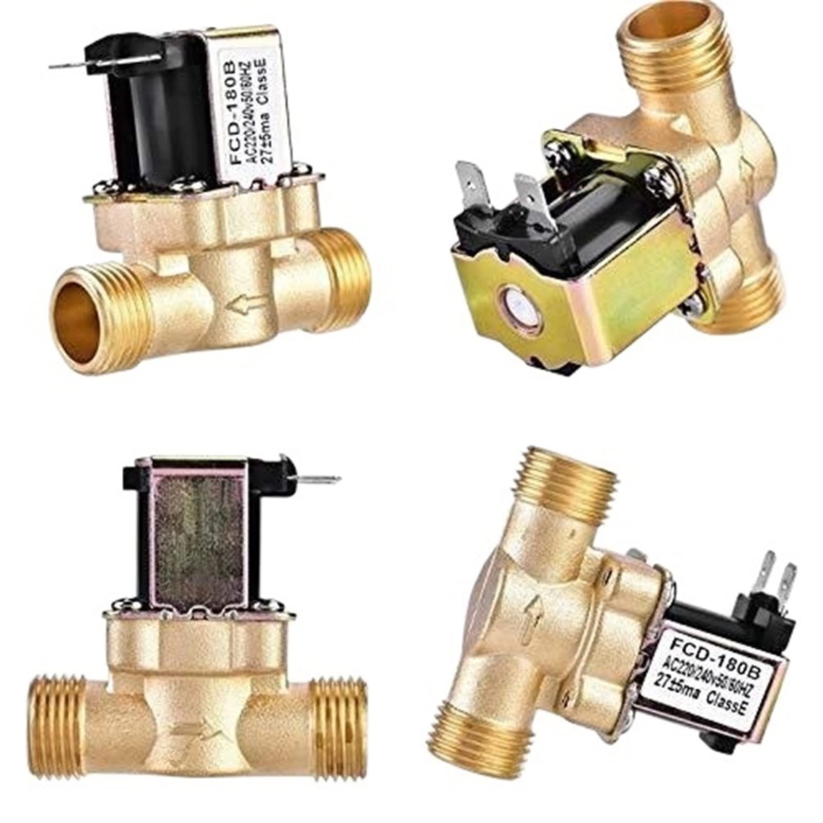 HDPHCRIUN G1/2#39; #39; Brass Electric Solenoid Valve N/C 12v 24v 220v G3/4#39; Water Air Inlet Flow Switch For Solar Heater 1Pcs(220V,0.75 Inch)
