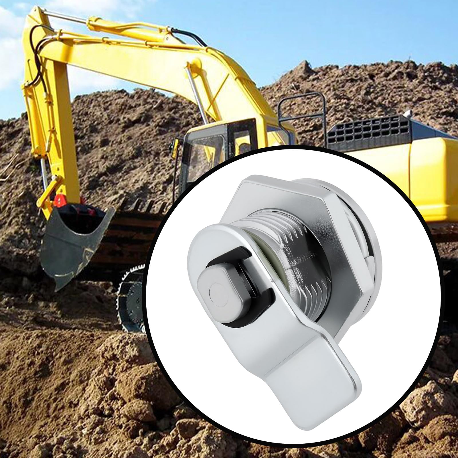 The Lord of the Tools Door Lock Cylinder with Key Compatible with Komatsu 60 70 110 120 130 210 220 240 300 - Image 2
