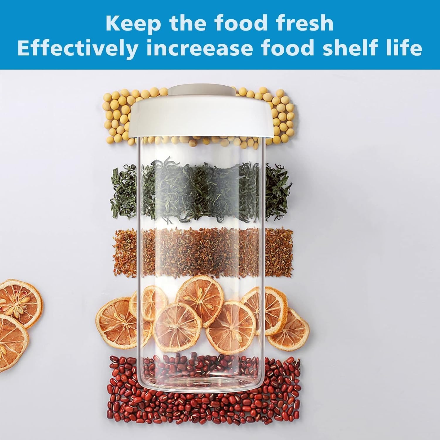 Food Saver Glasversiegeler, Vakuumversiegeler Lebensmittelaufbewahrungsversiegeler Vakuumversiegelungsset mit Schlauch für Food Saver Regular Wide Mouth