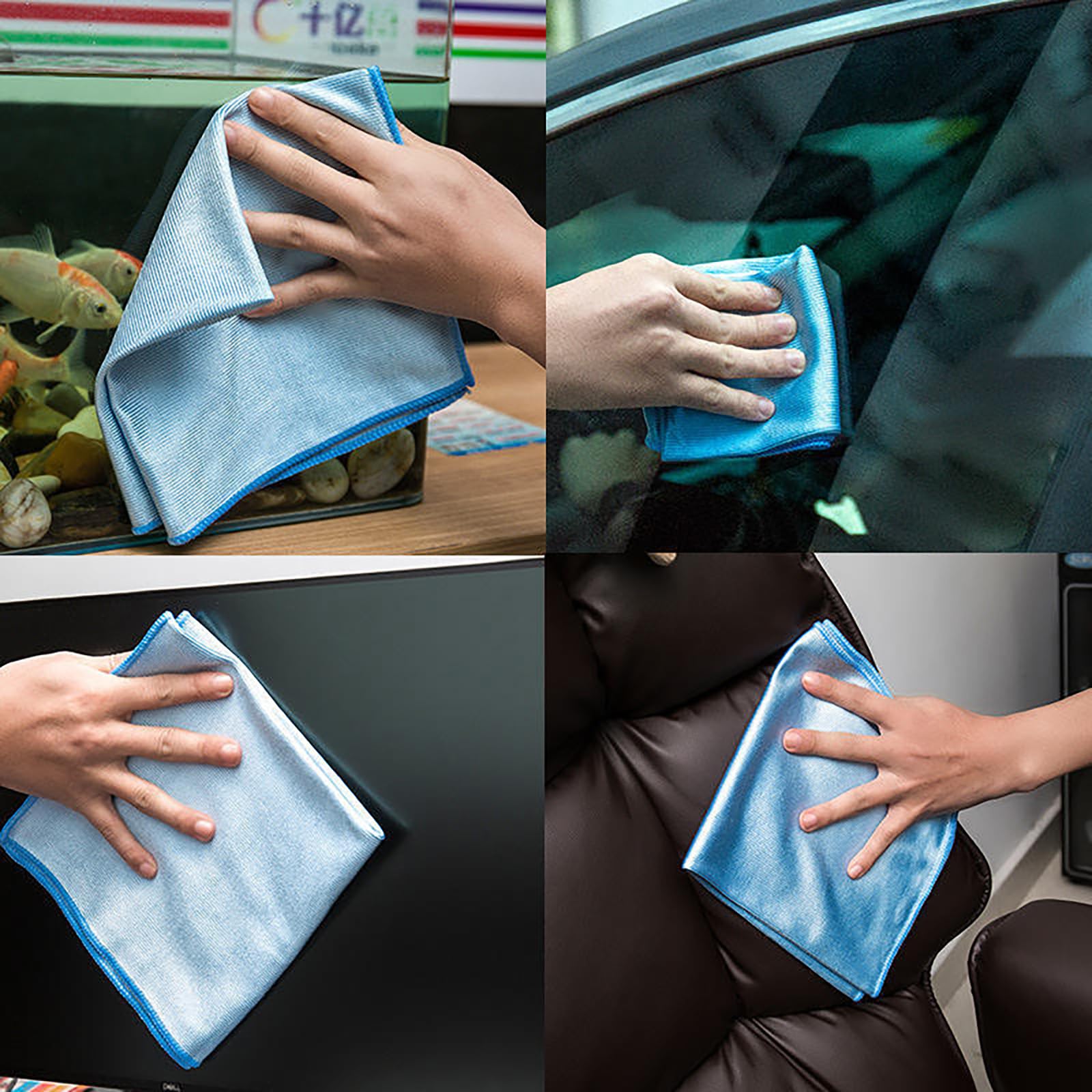 40 X 60CM Allzweck Mikrofasertücher Putztücher Microfasertuch Lappen | Allzweck Microfasertuch 4 Farben Mikrofaser Reinigungstücher Mikrofasertücher Putztücher Für Fenster Glas Brille Küche