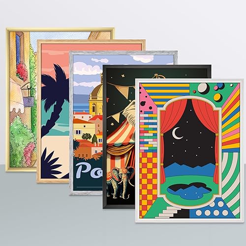 Miniatura 7 de Marco de fotos de 24 x 36 pulgadas, marco negro para póster, marco natural para galería, formato horizontal o vertical, marco resistente y