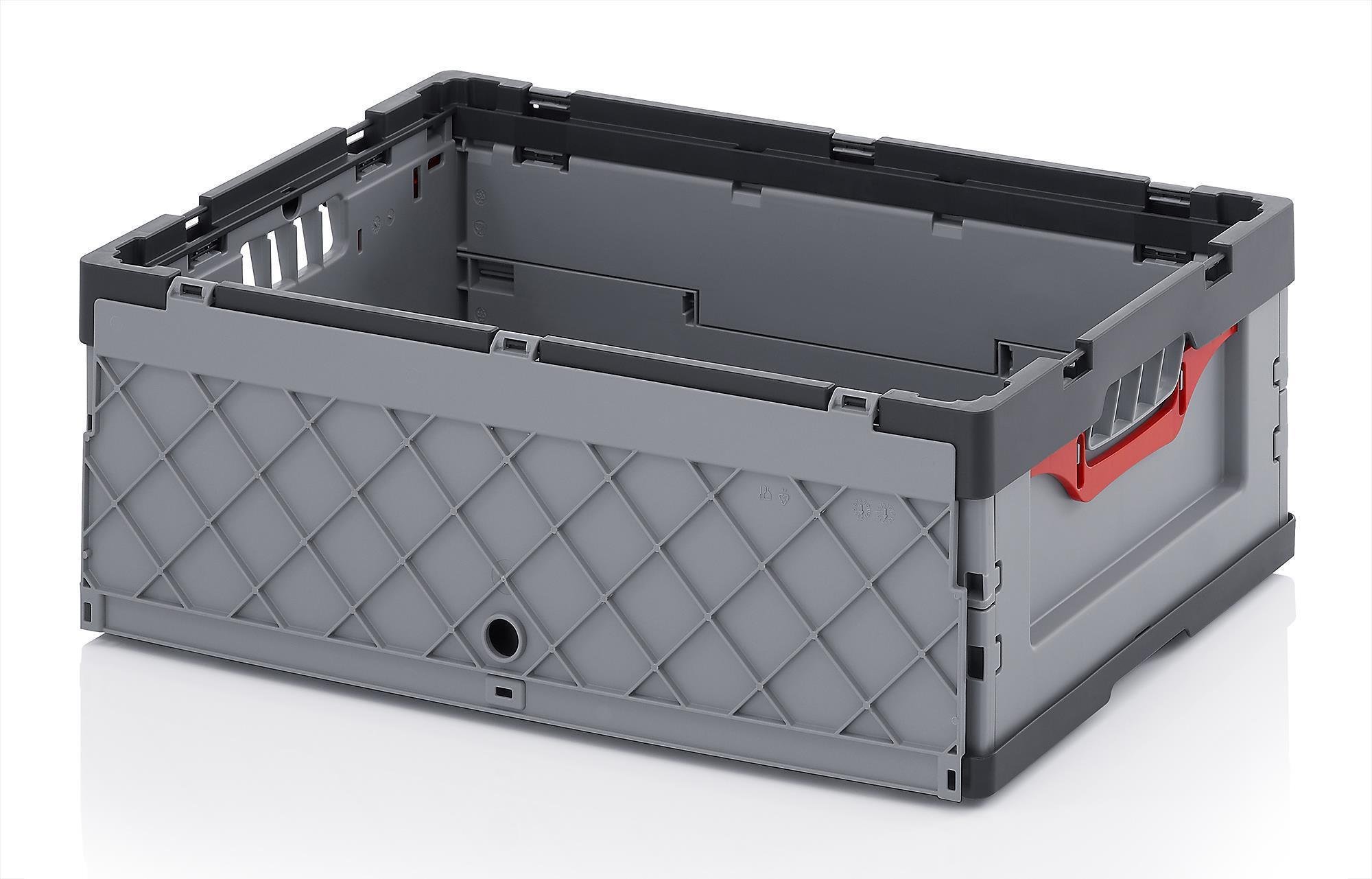 Auer Faltbox 60 x 40 x 22 mit Deckel faltbare Aufbewahrungsbox klappbare Transportbox 60x40x22