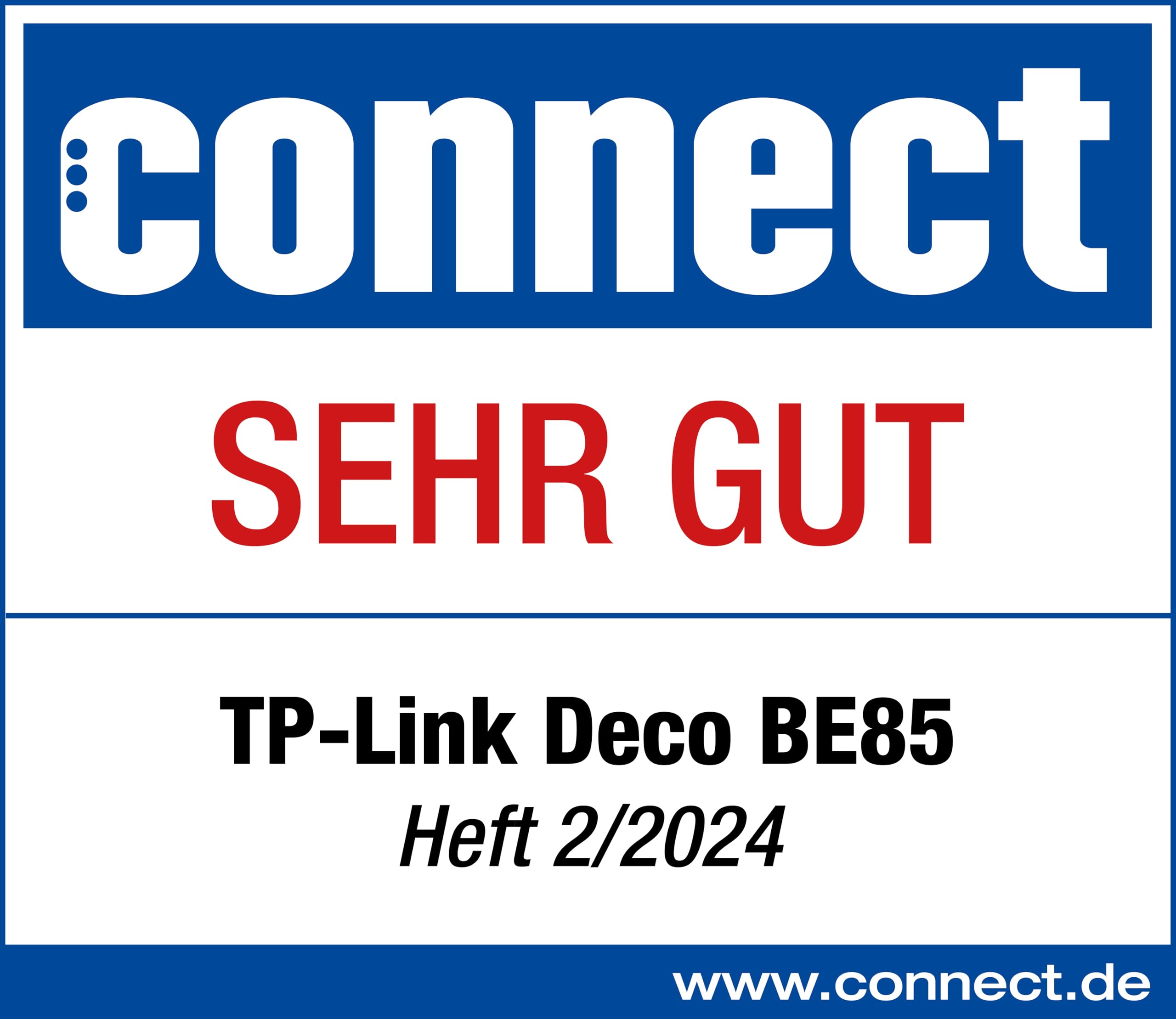 TP-Link Deco BE85 Wi-Fi 7 Mesh WLAN-Set, BE19000 Tri-Band-Router und Repeater (10 Gbit/s Ethernet/Glasfaser-Port, 19 Gbps Wi-Fi-Geschwindigkeit, WPA3, 320 MHz Kanäle, 6 GHz)