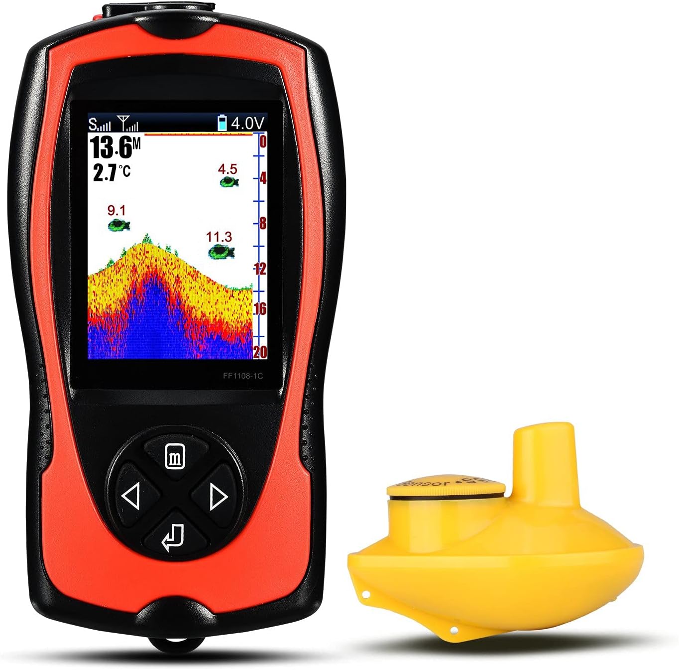 Manhj Fish Finder Depth Finder Sonar Fish Finder Light