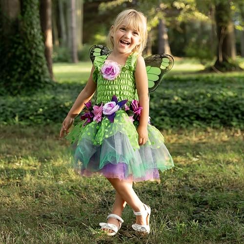 Miniatura 5 de Great Pretenders 36605 vestido de lujo de Fairy Blooms verde talla 5-6 de EE UU