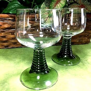 アンティークグラス　レーマーグラス　グリーン　ゴブレット　R1339ダI アンティークグラス レーマーグラス グリーン ゴブレット R1339ダI