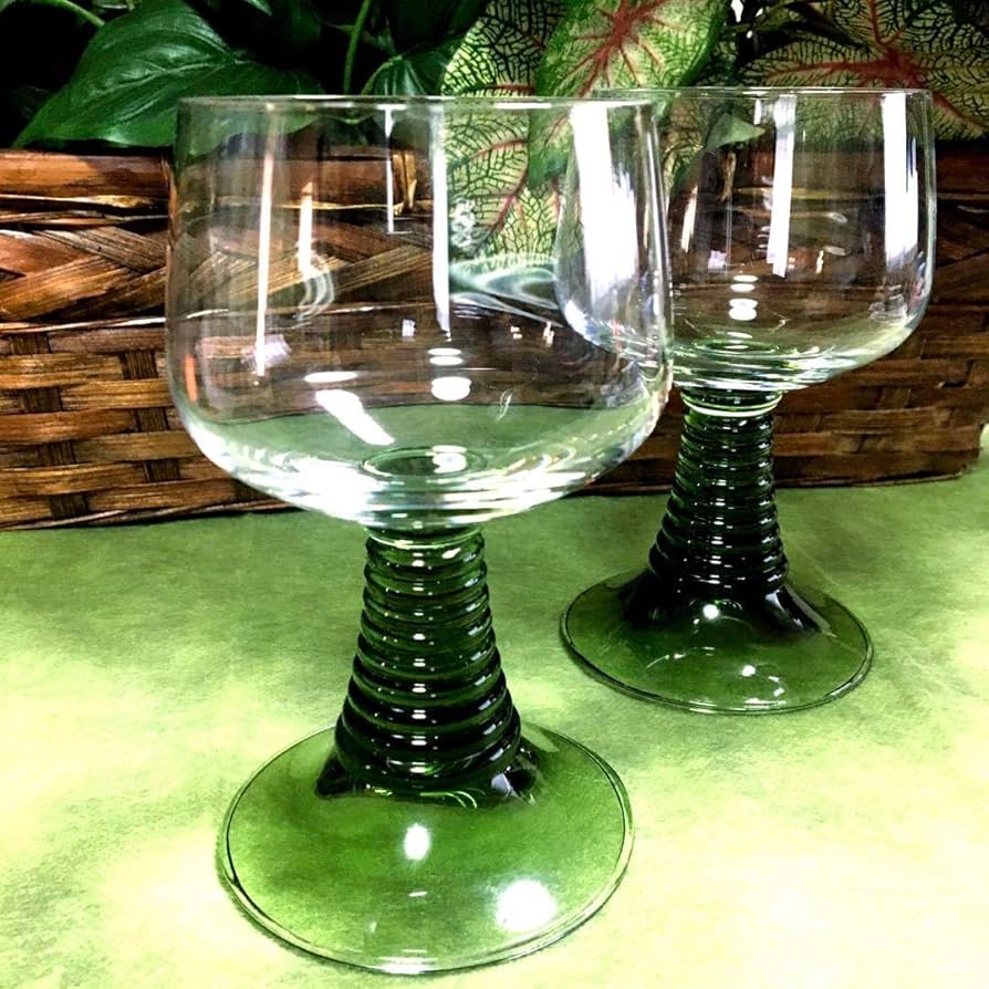 アンティークグラス　レーマーグラス　グリーン　ゴブレット　R1339ダI アンティークグラスレーマーグラスグリーンゴブレットR1339ダI