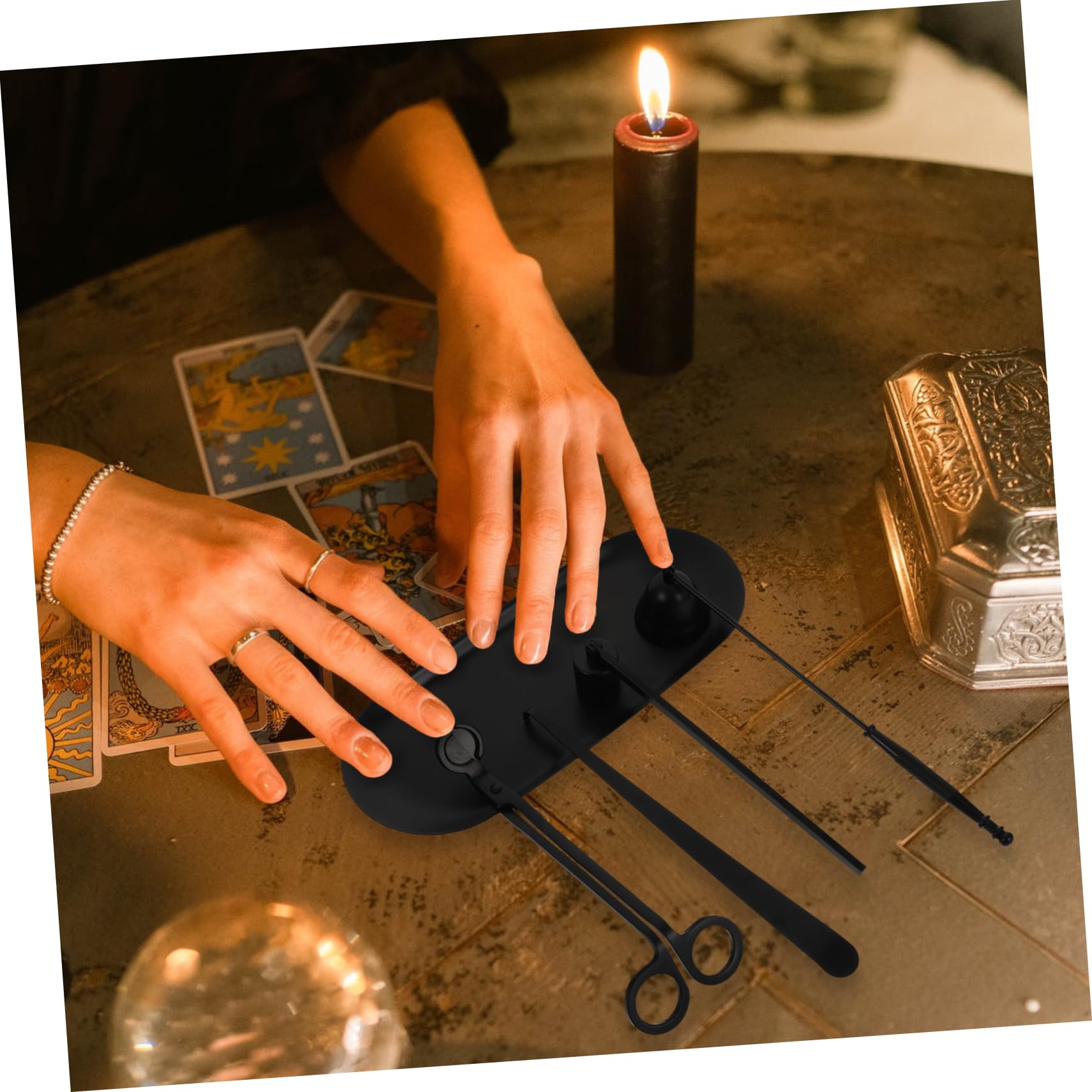 Unomor 1Set Candle Wick Cutter Set Candle Accessories with Snuffer for Candle Enthusiasts to Trim Wicks Extinguish Flames Safely and Enhance Burn