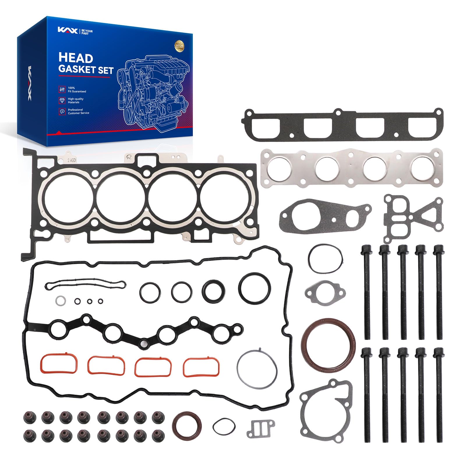 KAX Head Gasket Set Fit for Sonata 2006-2010 2.4L, Sorento 2011-2013 2.4L
