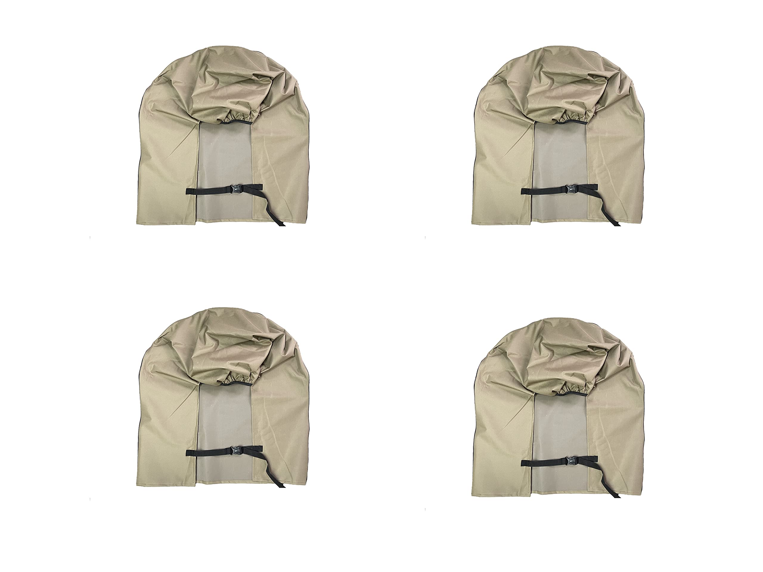 Tire Cover Set of 4 Pack Oxford Waterfroof Tire Covers-Solid tire Protector for SUV Car Truck Trailer Camper (Brown,S,for Overall Wheel Diameter 25-27 inch)