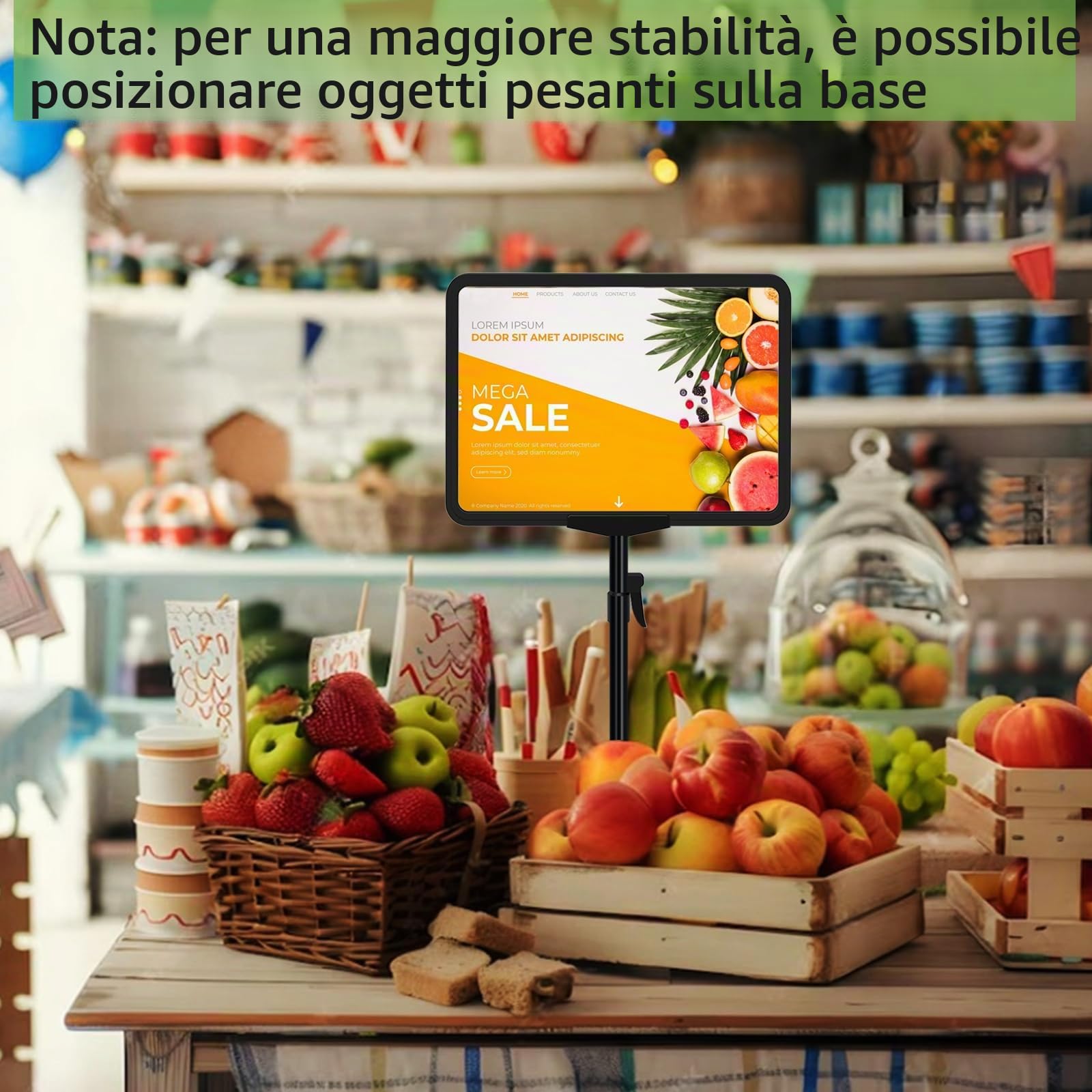 2 Confezione di supporti per poster A4 regolabili, supporto per cartelli riutilizzabile per pubblicità, menu aziendale, supporto per display per visualizzazione verticale e orizzontale