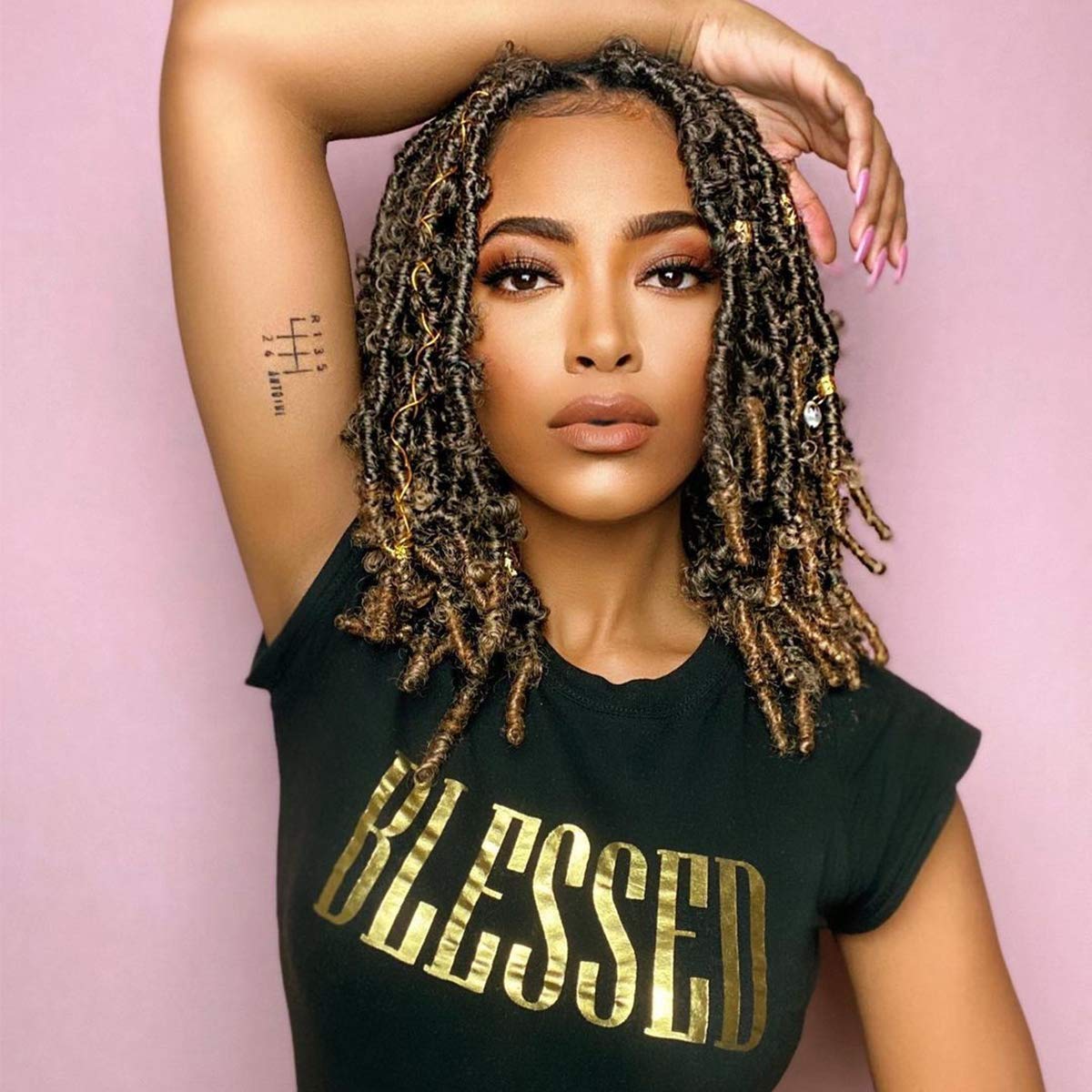 Buy 7 Packs Butterfly Locs Crochet Hair 12 Inch Pre-looped Bob