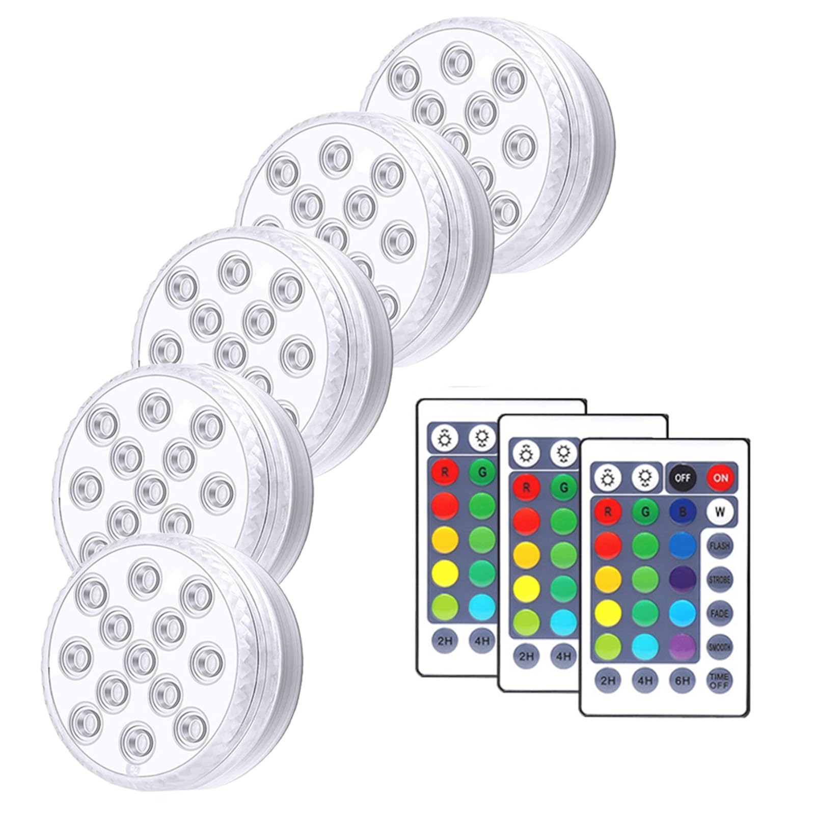 13 diod LED, zanurzalne światło, IP68, wodoodporne światła RGB, lampa do akwarium do fontanny, stawu, basenu, wazonu, akwarium, dekoracja ślubna (1 kontroler, 8 lamp)