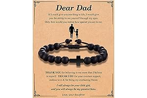 Personalized Father's Day Bracelet from Daughter, To My Dad Cross Bracelet