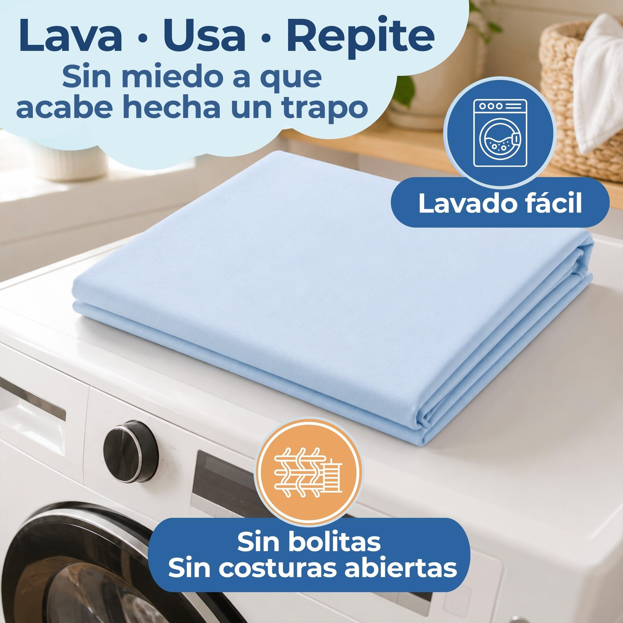 Bisoo Sábana Ajustable para Hamaca Guardería 53x132 Algodón - Set 6 Azul | 4 gomas firmes: se pone en segundos y no se suelta. A prueba de lavados. Algodón Oeko-Tex. Guardería, escuela infantil y casa