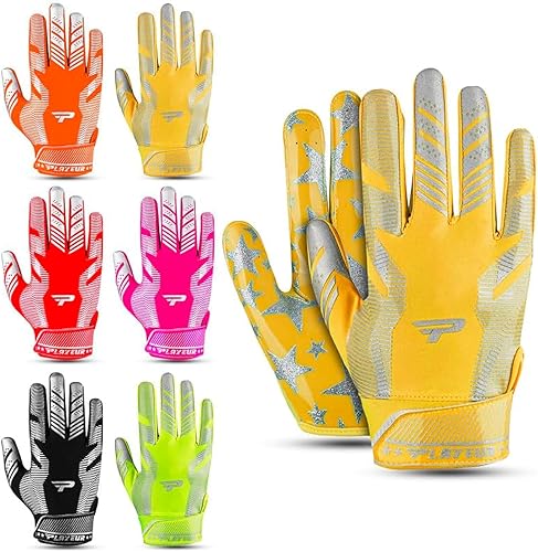 Sticky Receiver - Guantes de fútbol para adultos y niños, ajuste elástico, agarre duradero, guantes de fútbol juvenil para niños de 8 a 12 pulgadas,