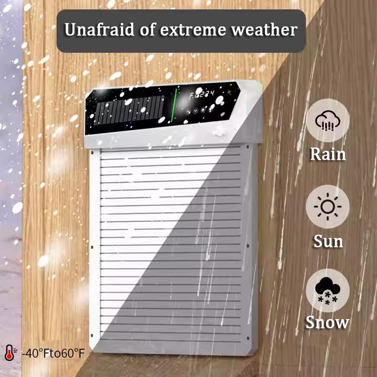 Puerta automática de gallinero con energía solar, diseño de aluminio resistente a la intemperie, temporizador, detección de luz y modos de control remoto para uso en granja y exteriores