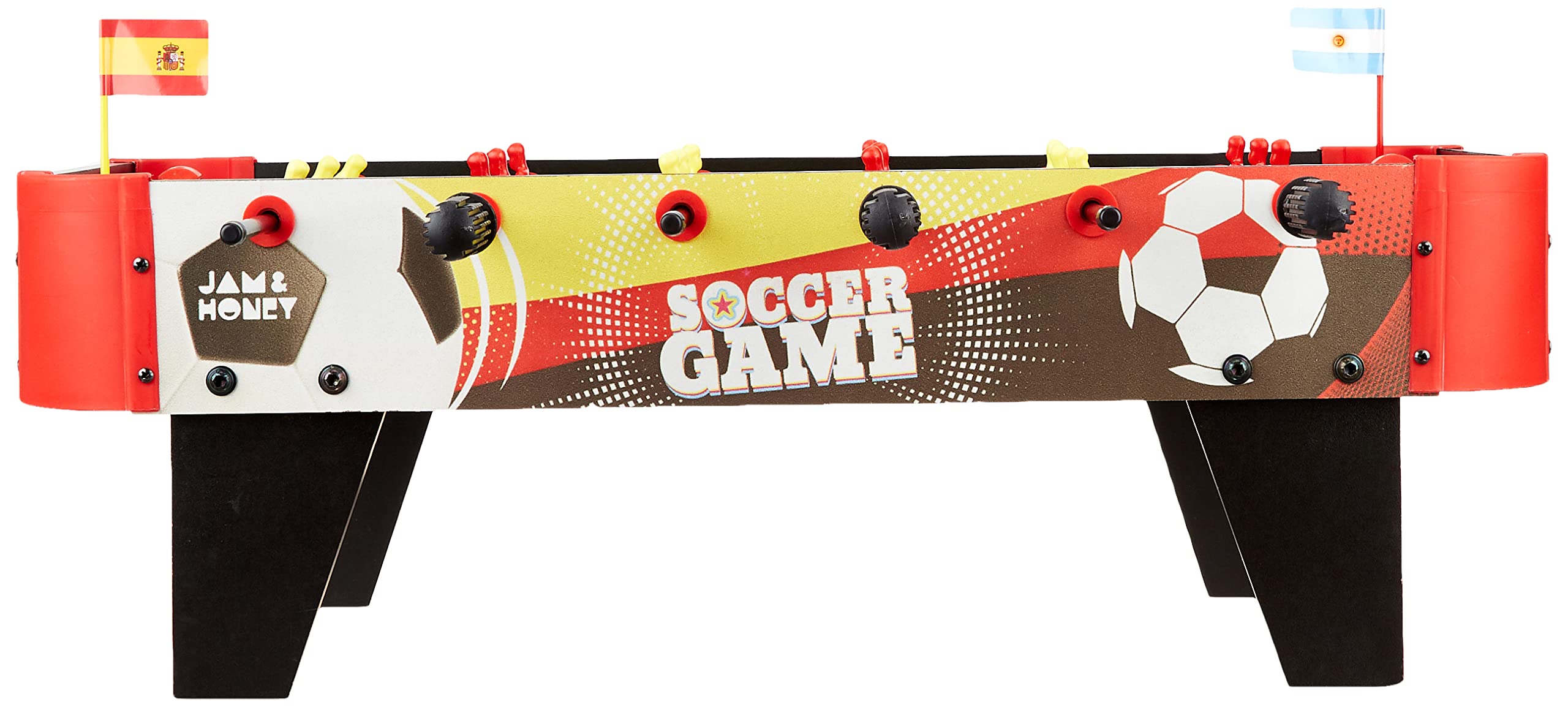 Amazon Brand - Jam & Honey Foosball (Big) | Table Soccer Game for Adults/Kids - Indoor Sport Multicolor, 4, 69L x 37W x 23H CM - Image 7 thumbnail