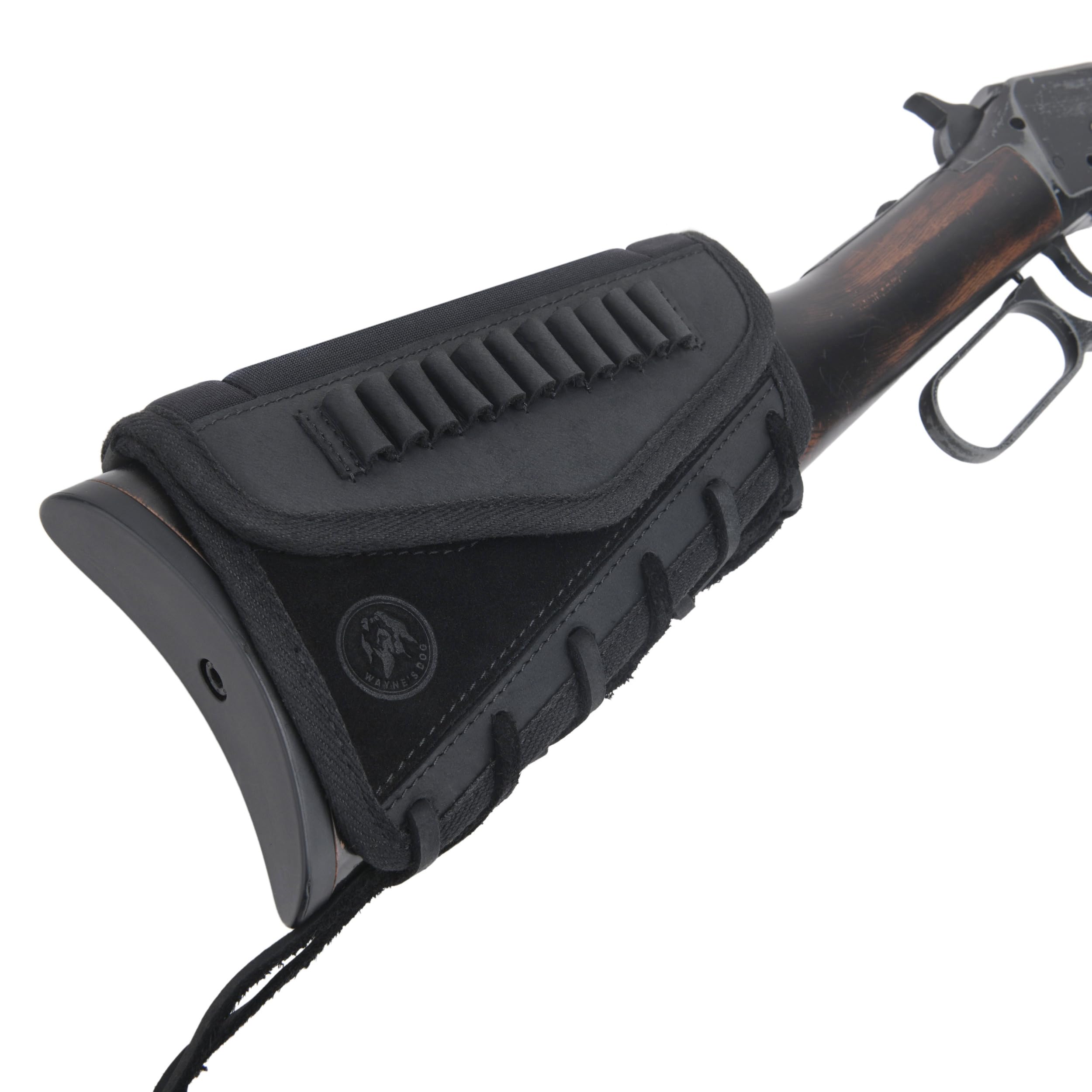 Leather Soft Rifle Padded Straps Shotgun Shell Slot Sling For .308.22LR