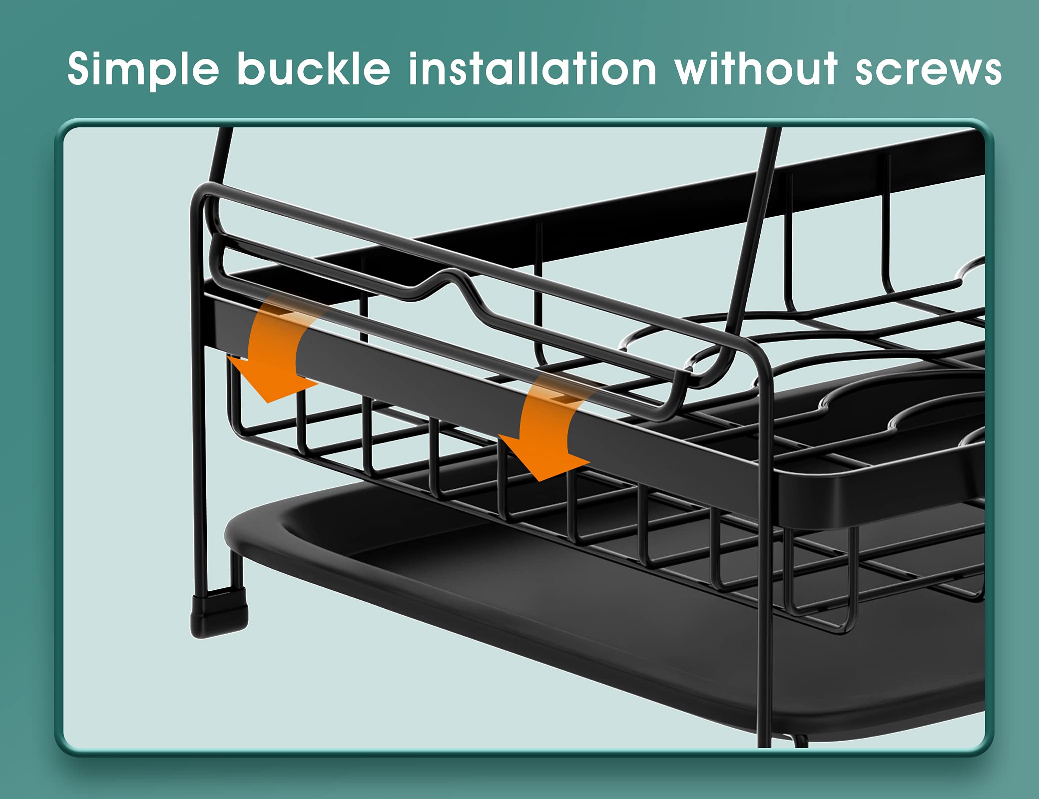 Buy ManateesDish Rack 2 Tier, Dish Drainer Rack With Drip Tray,Dish