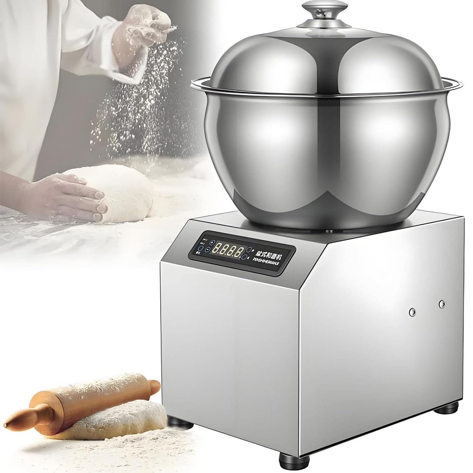 Amasadora Profesional Espiral Comercial, Robot Amasador Eléctrico de Doble Rotación, Amasadora Industrial Pesada para Panadería, Restaurante, Pizza, Masa de Pan, Uso Doméstico