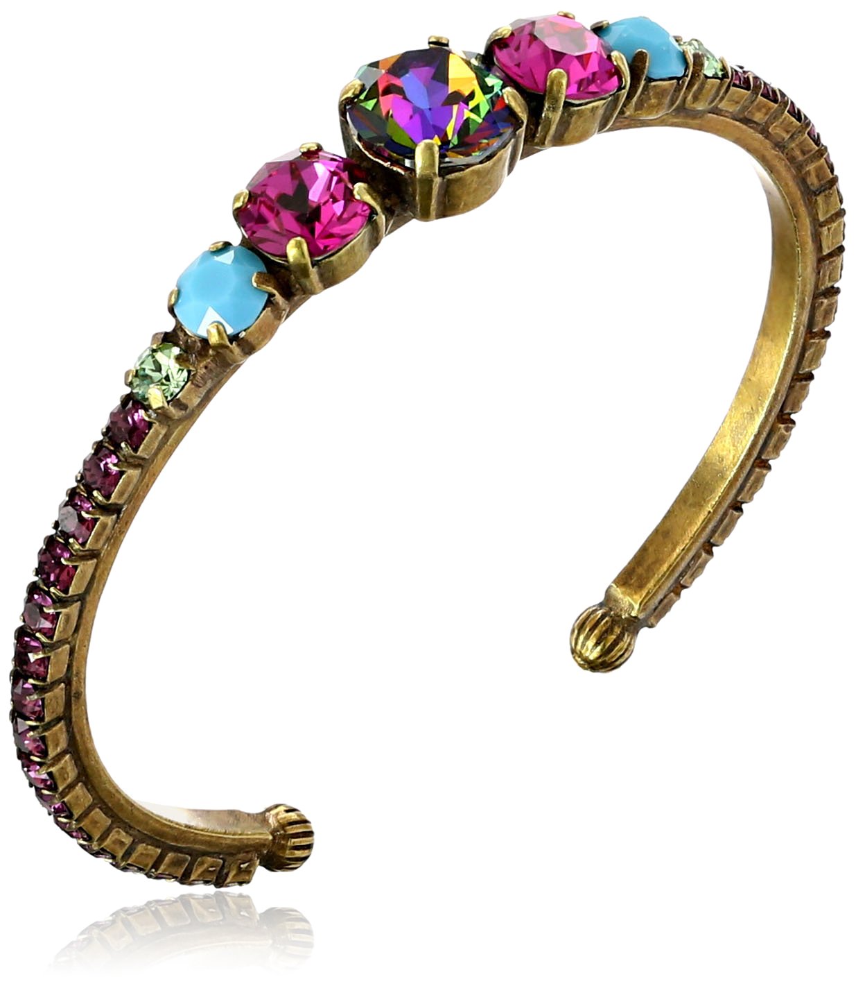 Sorrelli Delicate Crystal Cluster Cuff Bracelet, 2.25"