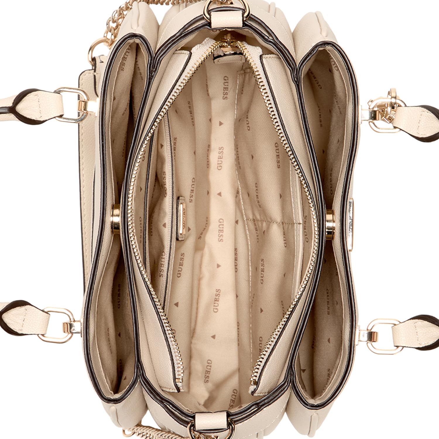 GUESS Fedora Shoulder Satchel, Bone