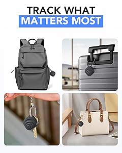 4 Pack Dual System Tracker for iOS and Android Bluetooth Tracker Smart Tags Compatible with Apple Find My (iOS) & Google's Find Hub(Android) for Keys, Luggage, Wallet, Vehicles