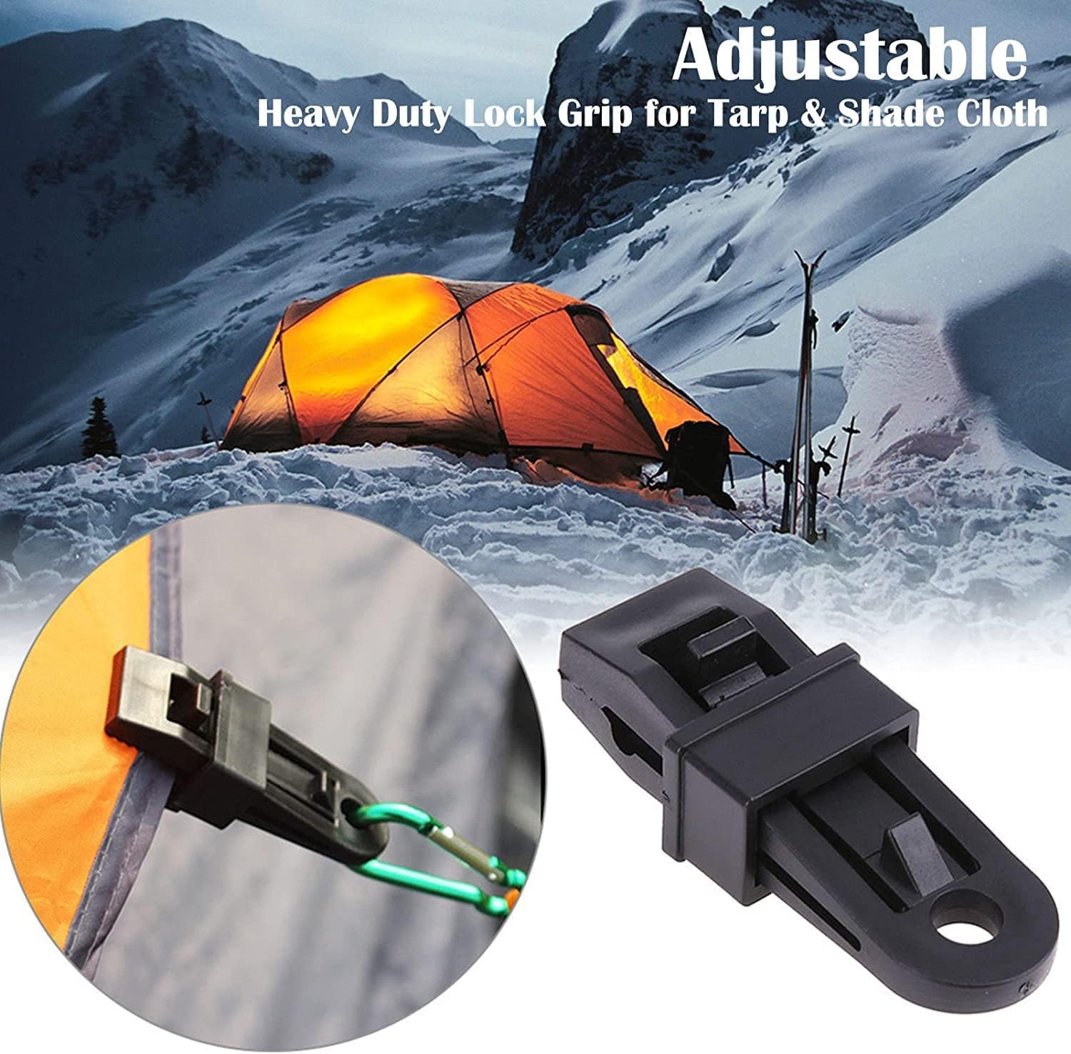 Lot De 10 Clips De Bâche Réutilisables Pour Maintenir La Bâche D