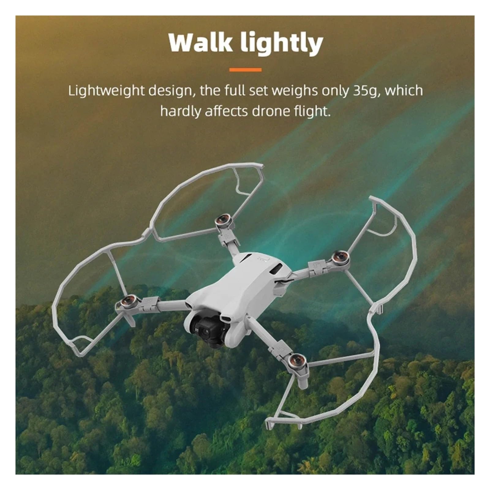 Protector de hélice Parachoques Hoja Ligero anticolisión, Compatible con Accesorios Drone Mini 3/Mini 3 Pro