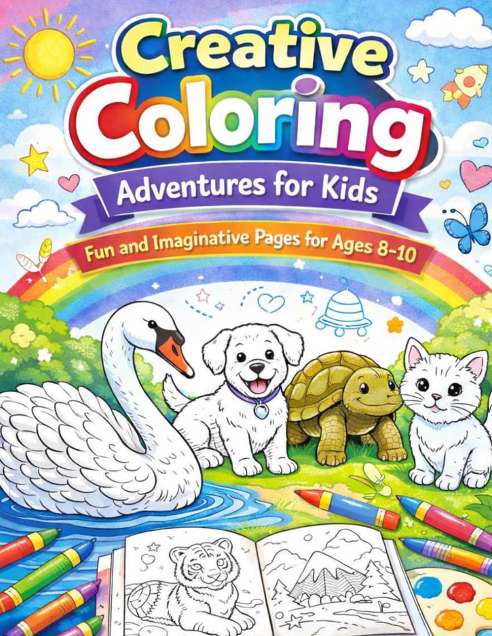 Creative Coloring Adventures for Kids: Fun and Imaginative Pages for Ages 8–10