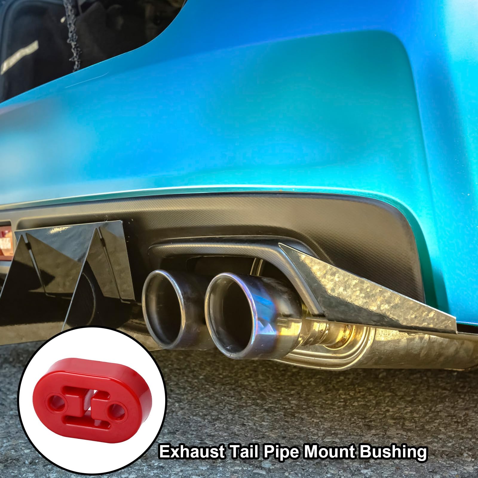 Gancio Per Marmitta Di Scarico Auto - Supporto In Gomma Antivibrante Per Auto, SUV, Camion E Jeep (2 Pezzi) - Foto 2