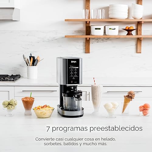 Miniatura 2 de Ninja NC301 CREAMi, máquina para hacer helado, gelato, mezclas, malteadas, sorbetes, batidos y más, 7 programas de un solo toque, con (2)