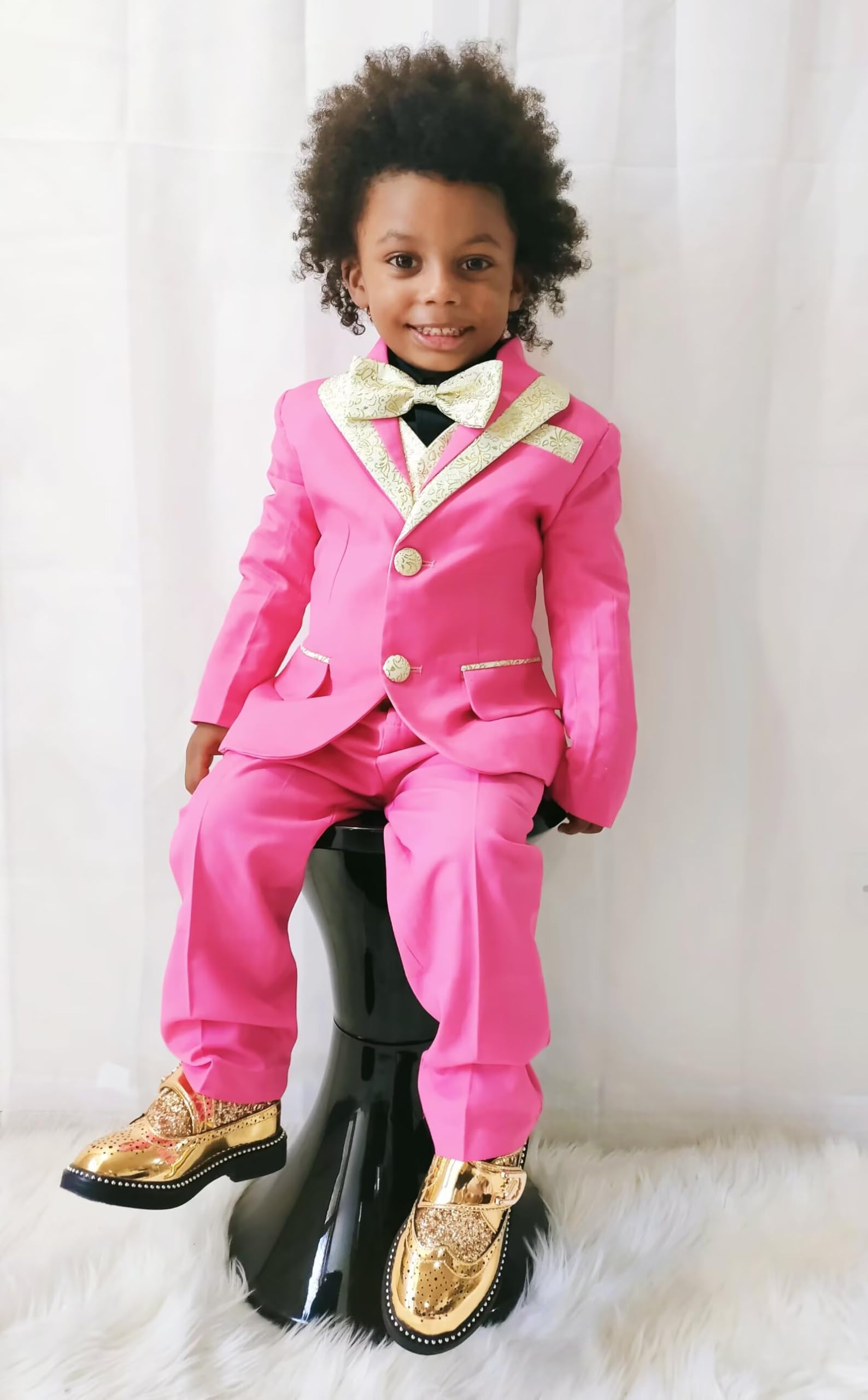 Burgundy Boys Tuxedo Fashion Toddler Boy Suits for Wedding Children's Formal Suits 3T