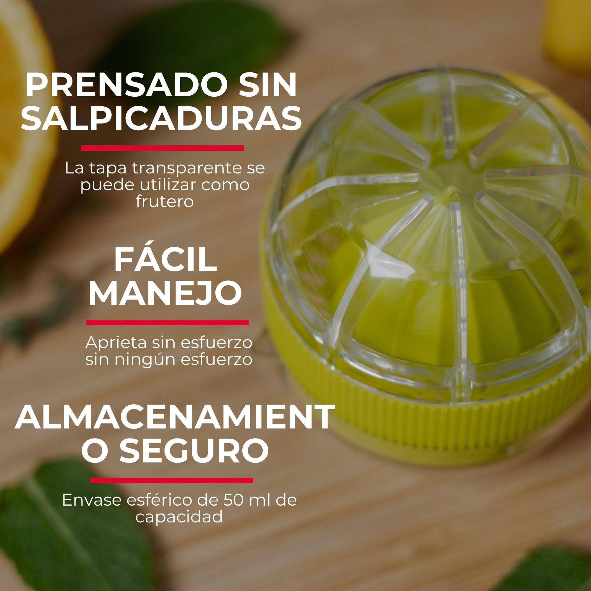 Westmark Exprimidor de cítricos con recipiente y tapa 7,2 cm 50 ml Plástico Transparente/verde