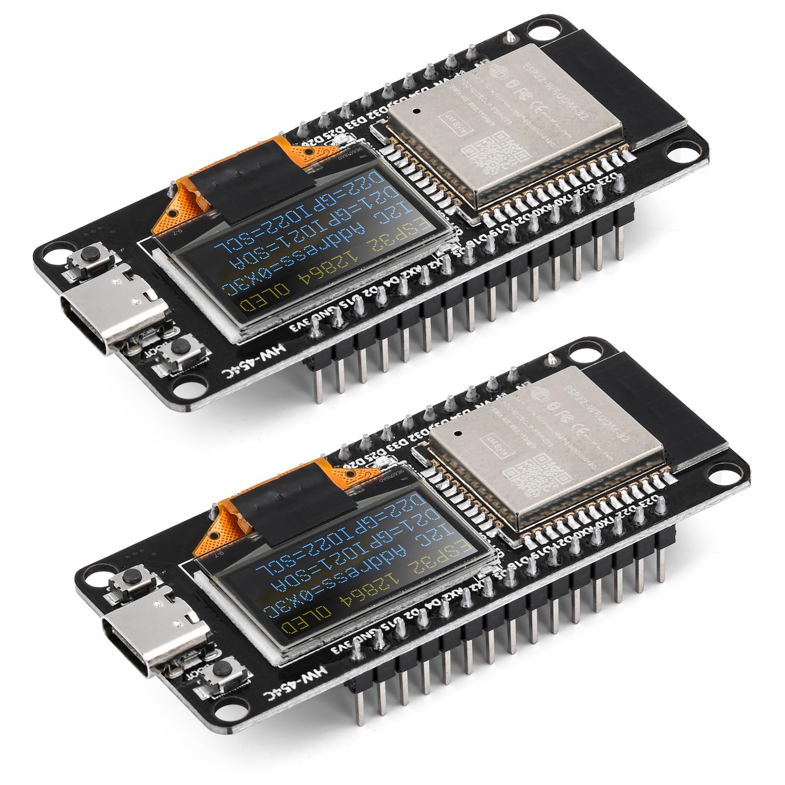 diymore 2 pezzi per scheda di sviluppo ESP32 con display OLED tipo C Dual Core IOT Board 240 MHz Bluetooth WiFi modulo CH340 2414 ~ 2484 MHz
