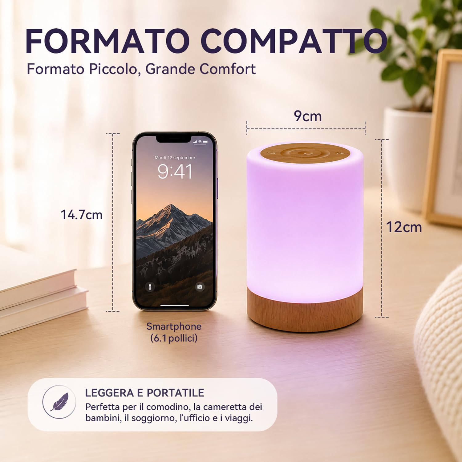 Auxmir Lampada da Comodino LED Touch — immagine 14 di 16