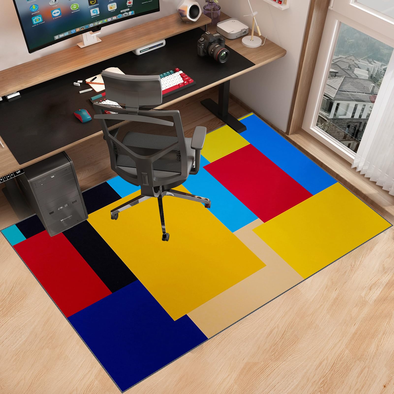 Alfombra Silla Ruedas Alfombra Silla Gaming Antideslizante Protector Suelo Protector Suelo Silla Ruedas Alfombrilla para Silla de Oficina Protector de Suelo Silla Gaming con Ruedas 90 x 140 cm