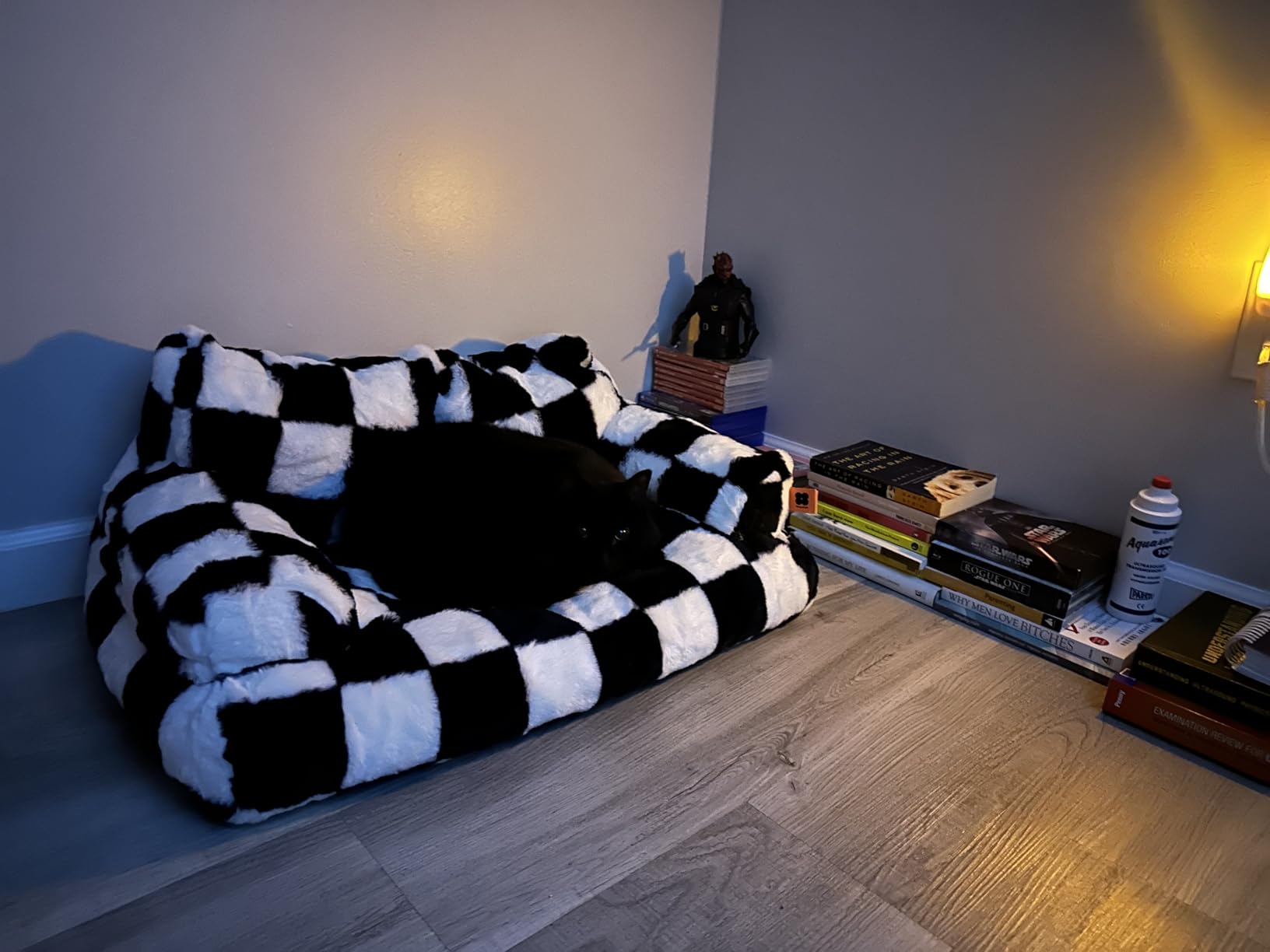 MEWOOFUN Cat Bed for Indoor Cats, Washable Dog Beds for Small Dogs & Cats with Removable Cover, Fluffy Cat Couch with Non-Slip Bottom (Grey, 26.0" L X 19.0" W X 13.0" Th) photo review